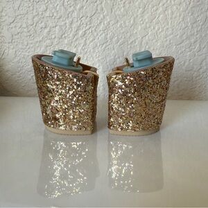 Pashion Footwear v2.0 Custom Bronze Gold Glitter 3 inch Blocks size 7-8.5